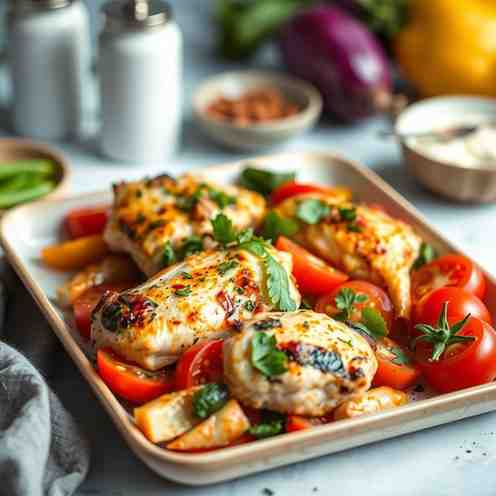Quick & Healthy Mediterranean Chicken Bake Easy Dinner